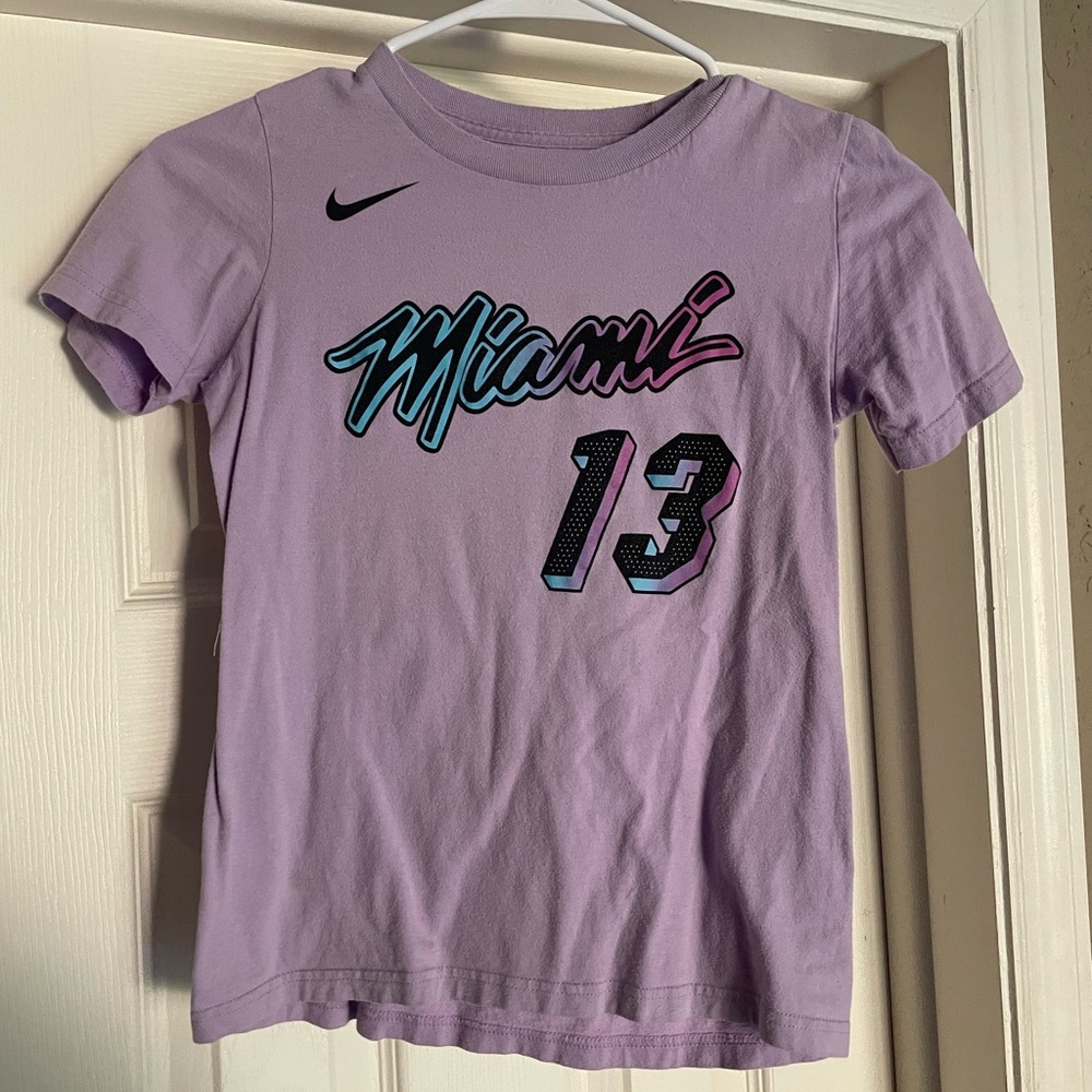 Nike Kids Miami Heat Bam Adebayo Graphic Tee - Purple